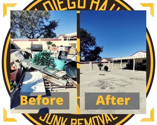 image of before and after junk removal