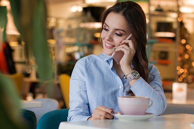 image of women on phone